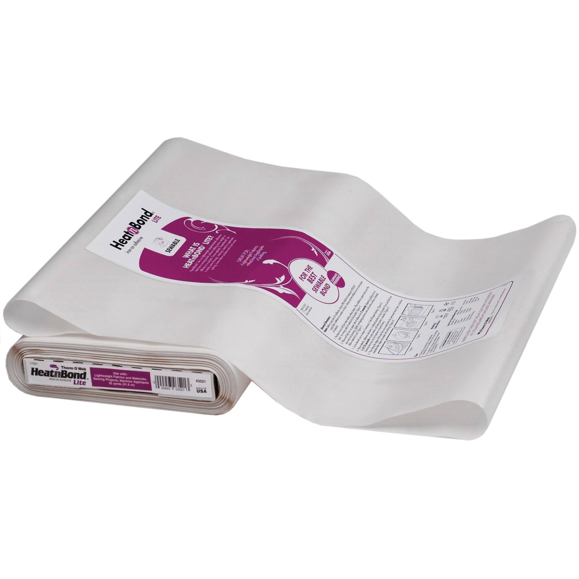 HeatnBond Lite White Iron-On Adhesive, 35yd.